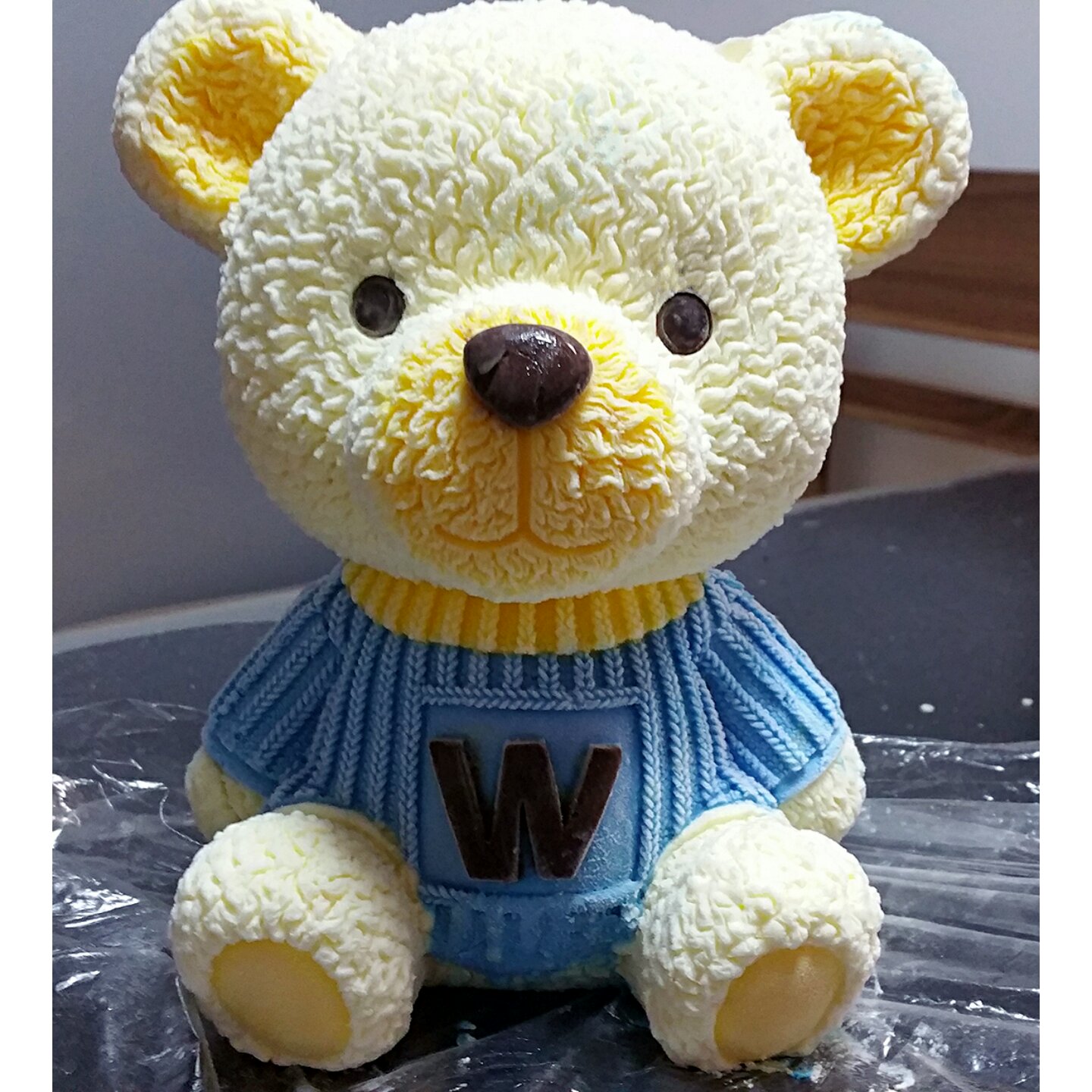 你是大雄我是猫做的立体小熊蛋糕