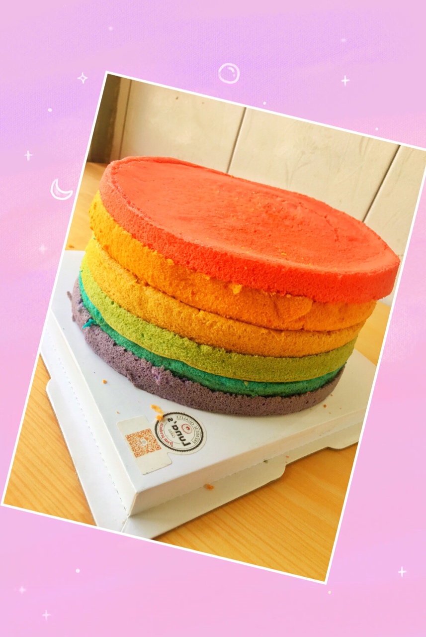 彩虹蛋糕戚风蛋糕胚