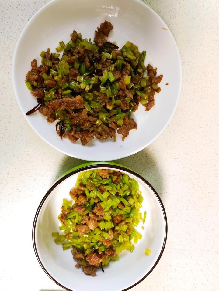 肉末炒芹菜碎