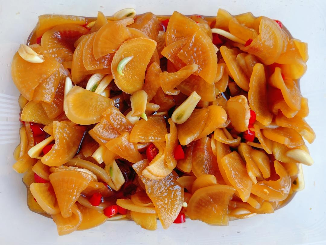 酸甜爽口白萝卜咸菜