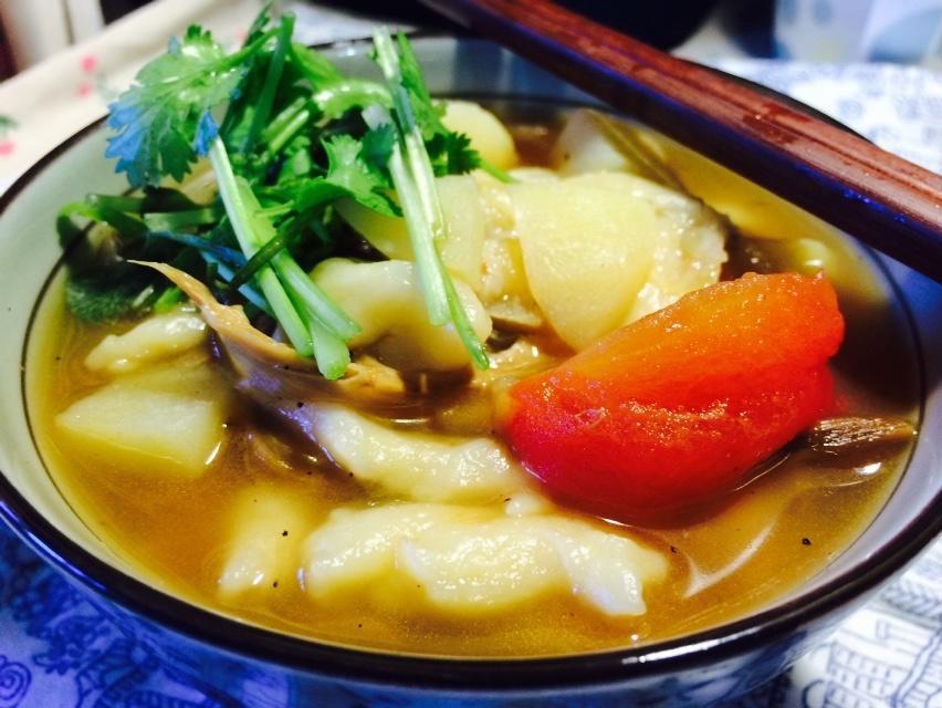 番茄干菜面疙瘩汤