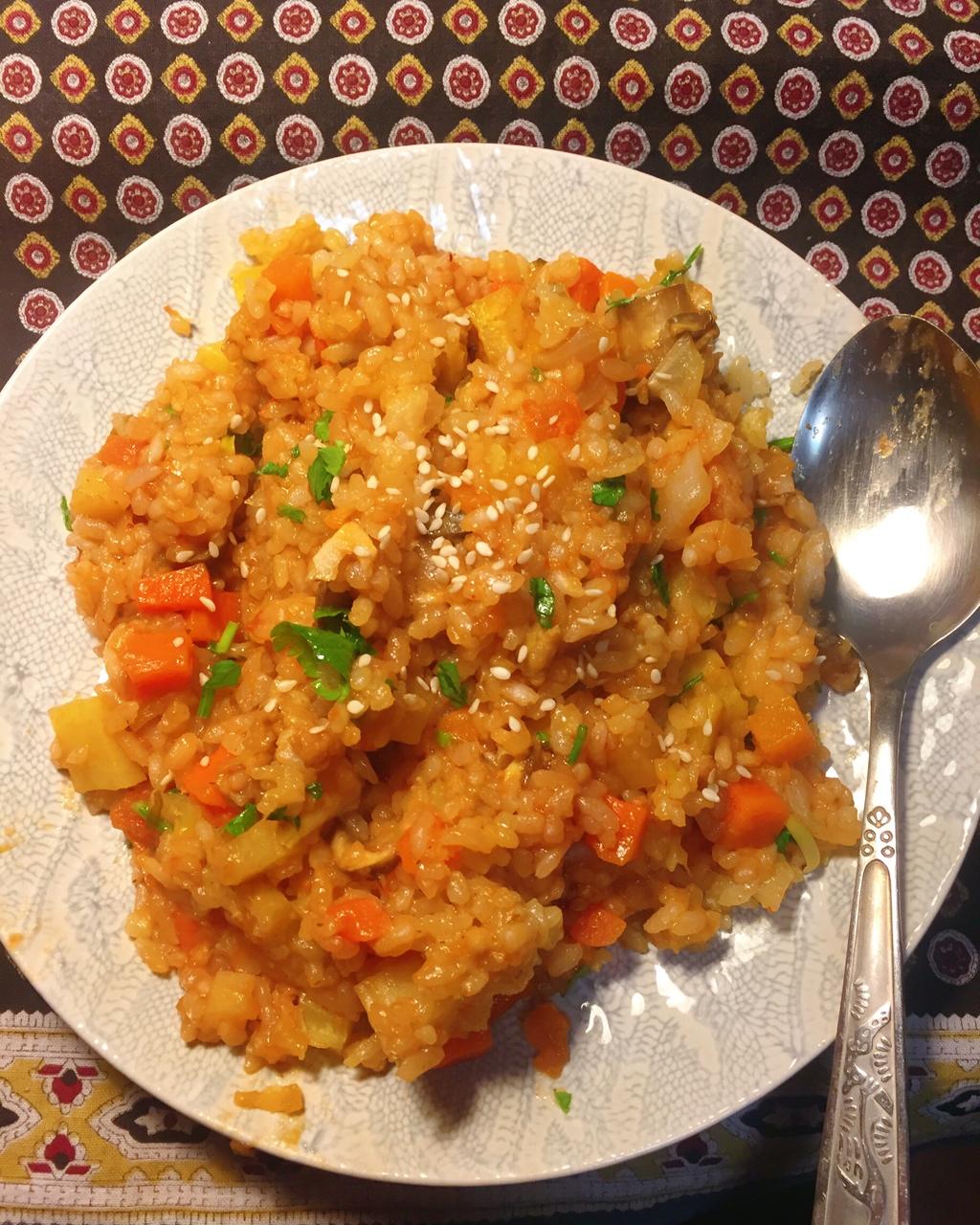 番茄牛肉蘑菇烩饭