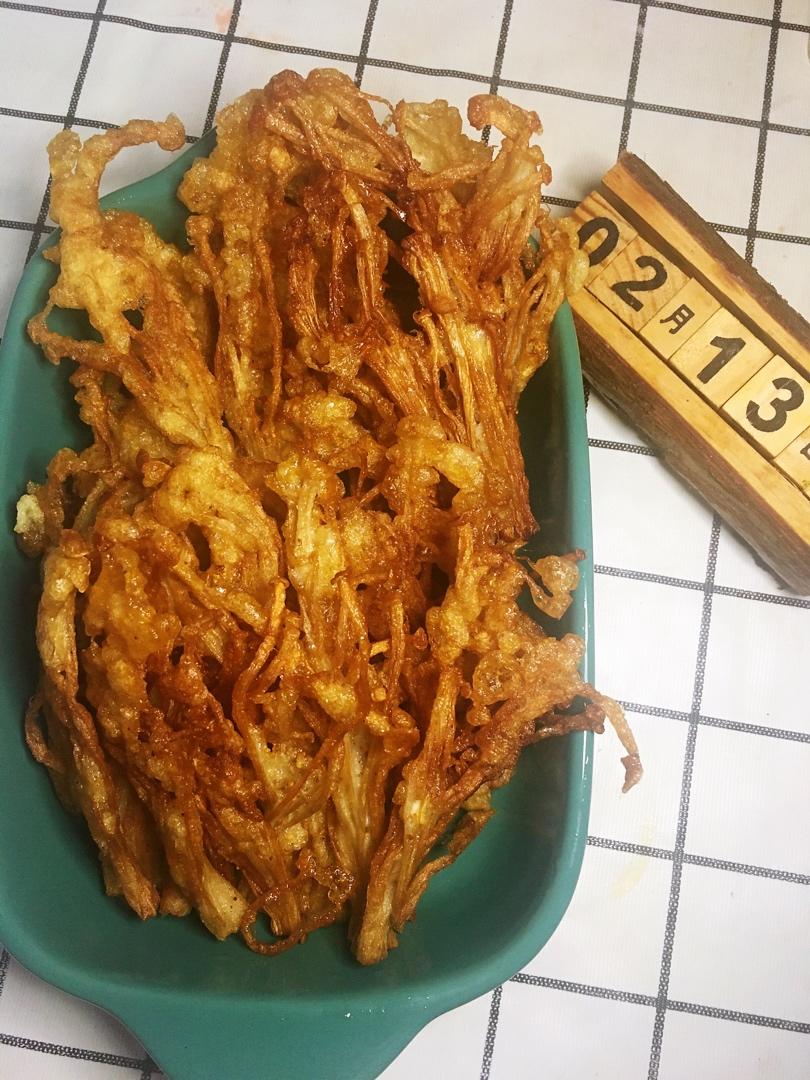 巨香巨酥脆的椒盐金针菇🔥比肉还要好吃百倍