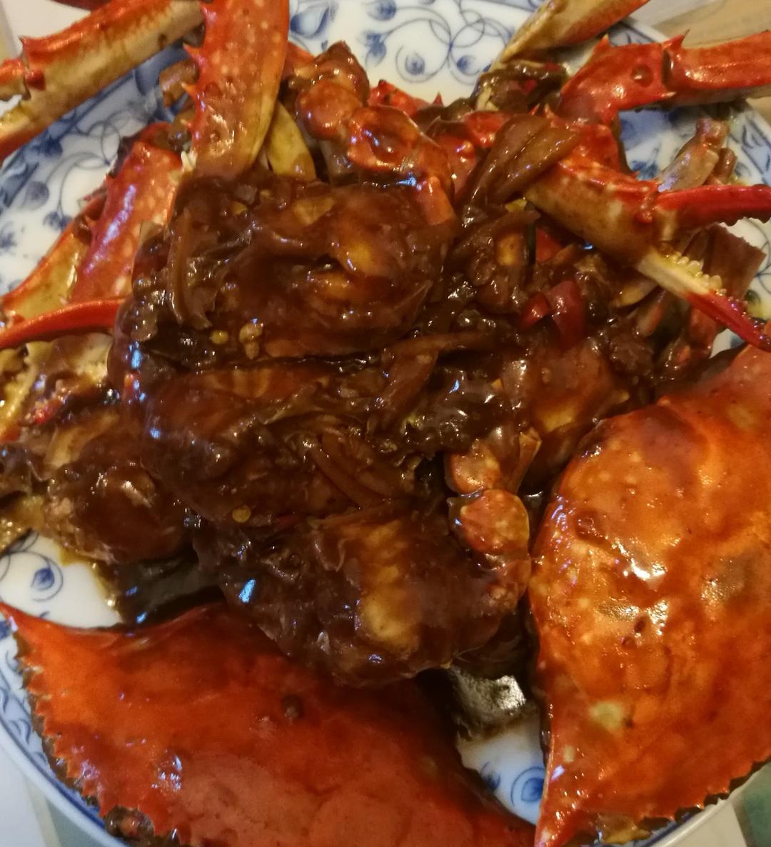 家常味的姜葱海蟹