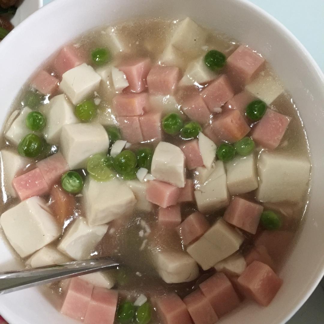 尢兀72做的青豆火腿豆腐