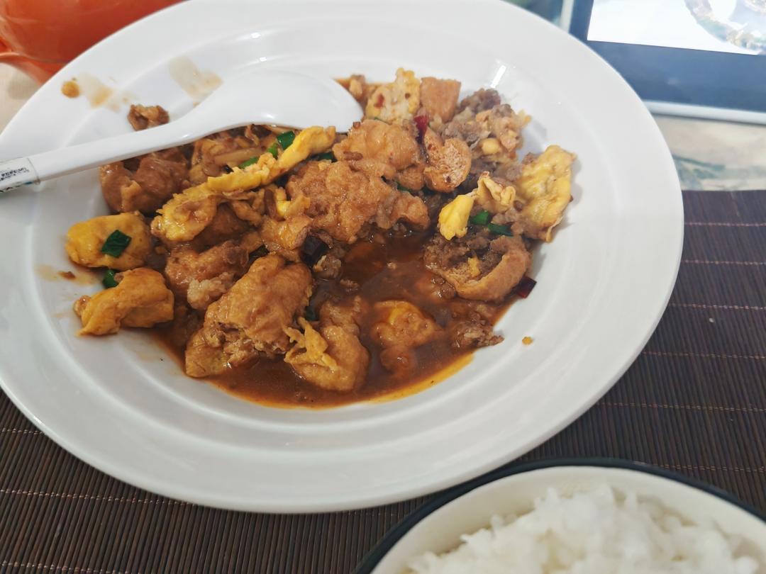 肉末炒豆泡（下饭菜）