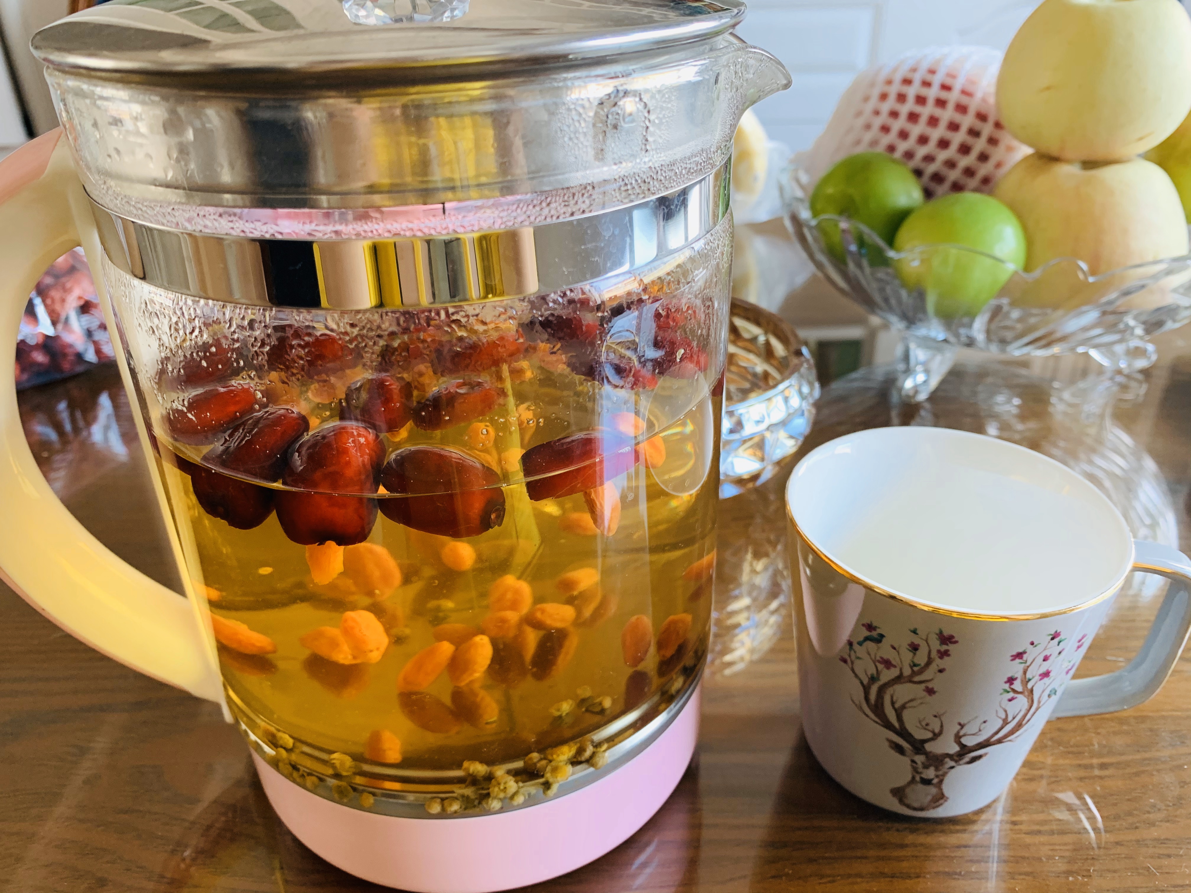 红枣枸杞野菊花茶的做法