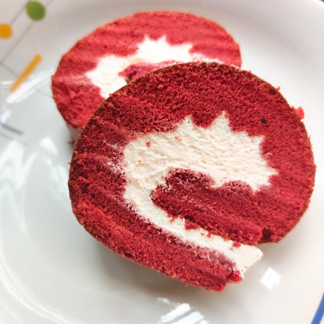 红丝绒蛋糕卷（完美毛巾底）