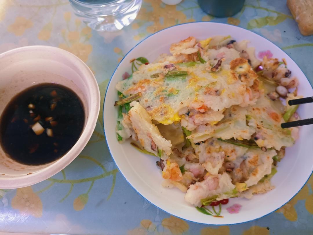 食谱复刻 | 吃完这口海鲜葱饼，我就瘦成了李孝利