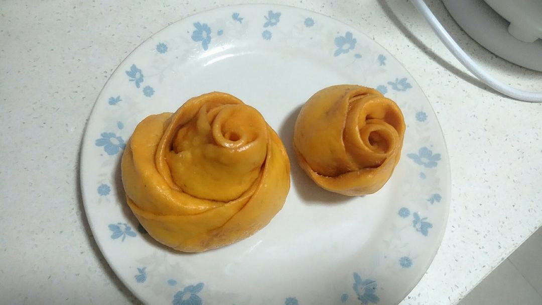 南瓜玫瑰花馒头