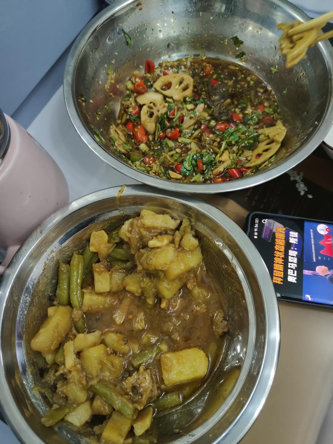 豆角炖土豆极简版💜