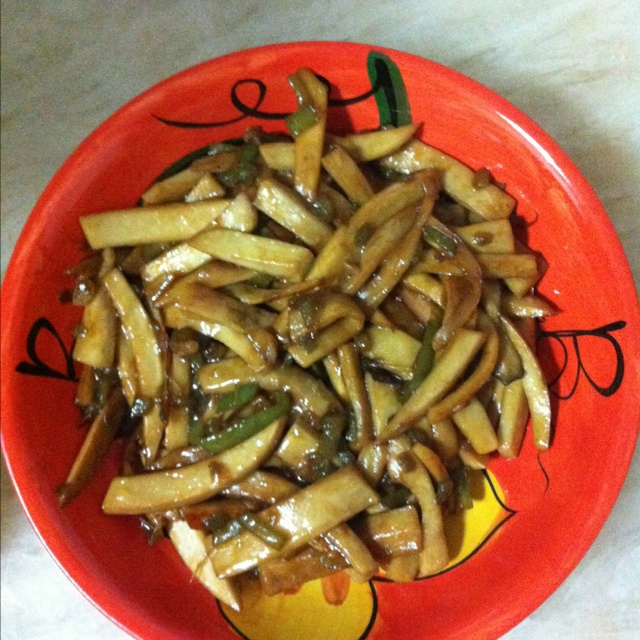 青椒素炒杏鲍菇