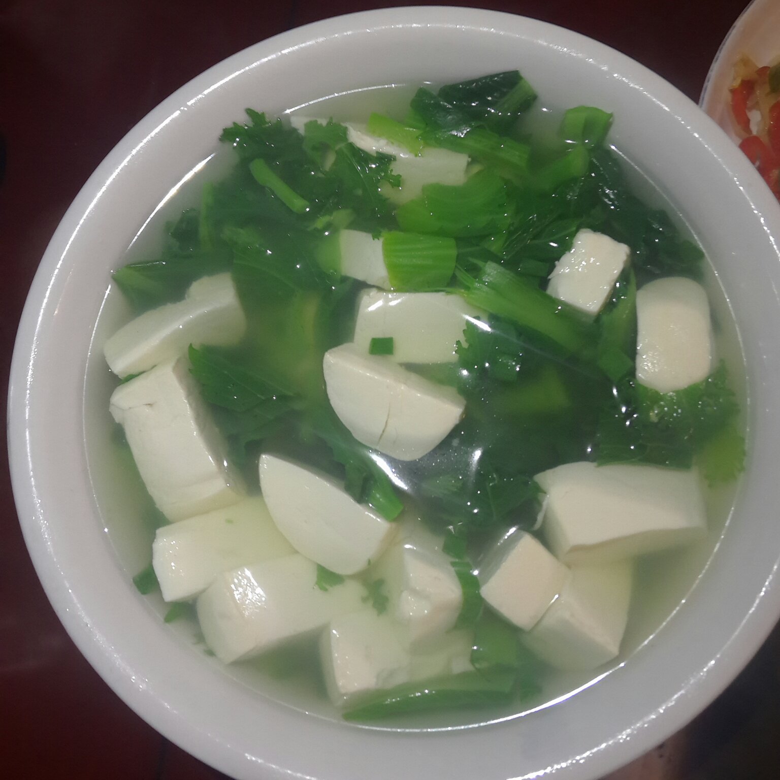 手机用户89081mnu做的青菜豆腐汤