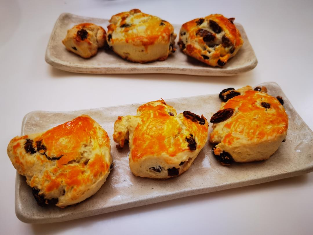 隔夜还松软可口的葡萄干司康Raisin Scone（美善品版）