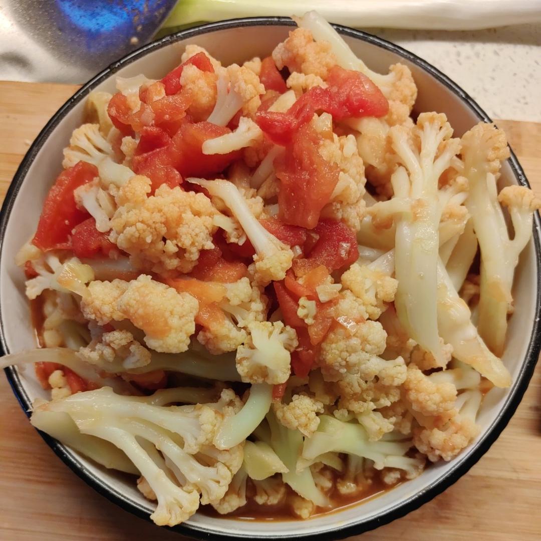 西红柿炒菜花（夏季开胃菜）