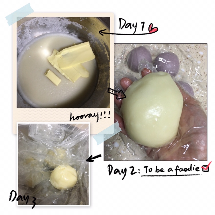 一次发酵紫薯麻薯软欧的做法 步骤1