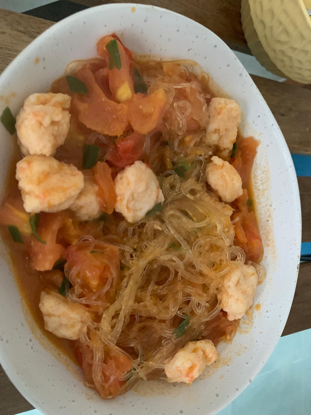 番茄虾滑粉丝煲