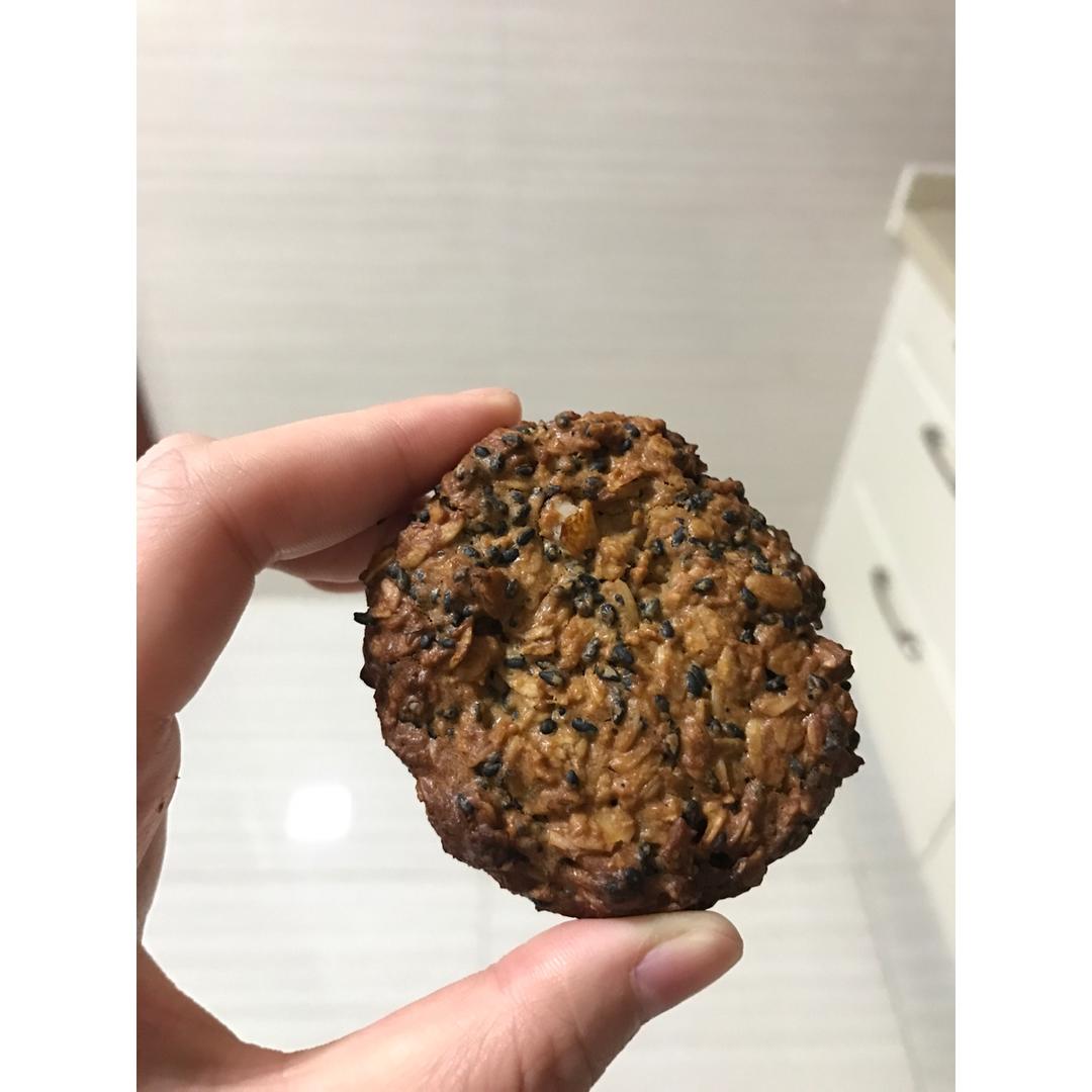 黑芝麻燕麦高纤饼干（无添加，另含植物油减脂配方）