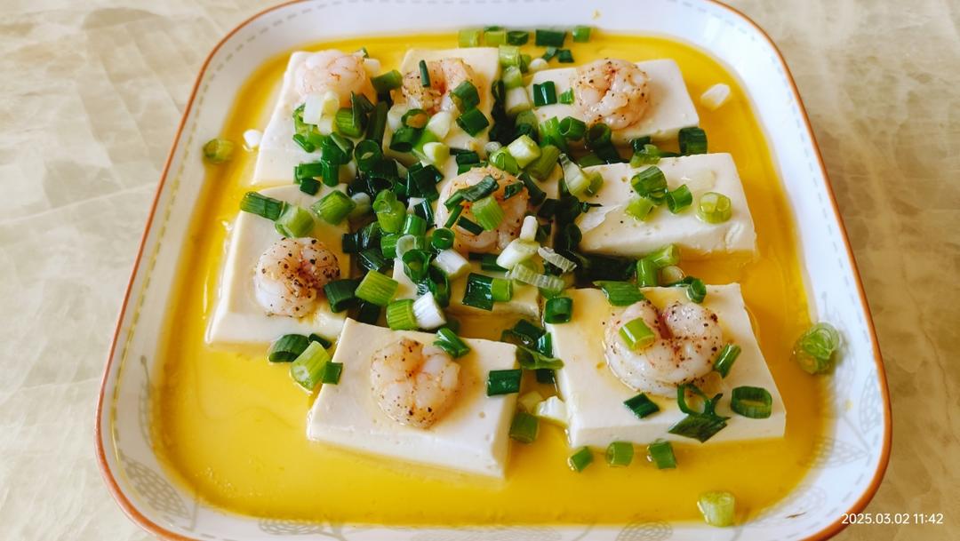蒸出来的美味 不炒不煎 孩子长高家常菜谱 虾仁🍤豆腐炖蛋 营养又美味