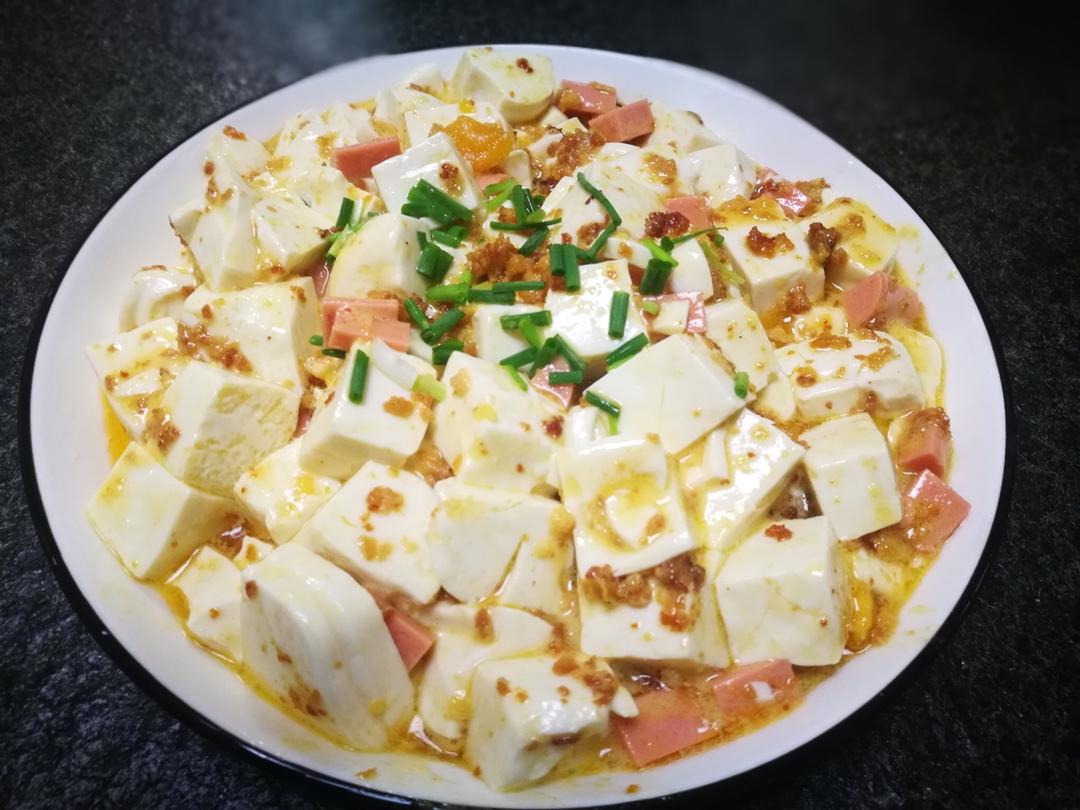 老丁的私房菜-蟹黄豆腐