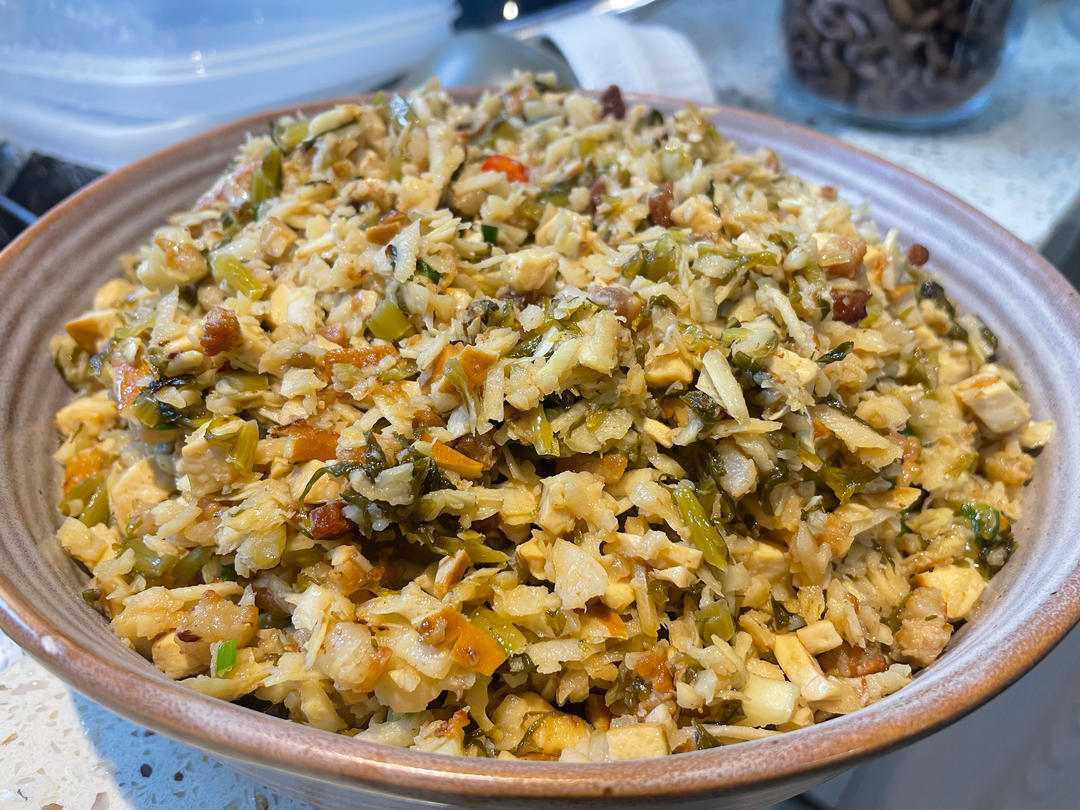 雪菜笋肉豆腐干馅（青团馅）
