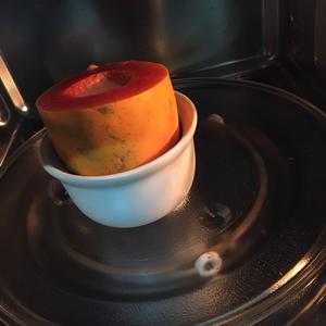 微波炉木瓜炖牛奶的做法 步骤5