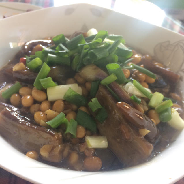 黄豆烧茄子