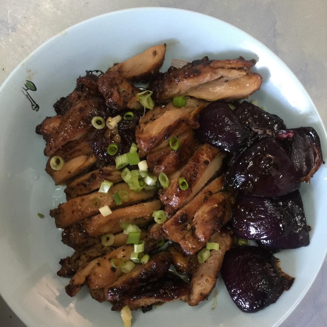 黑椒鸡腿饭
