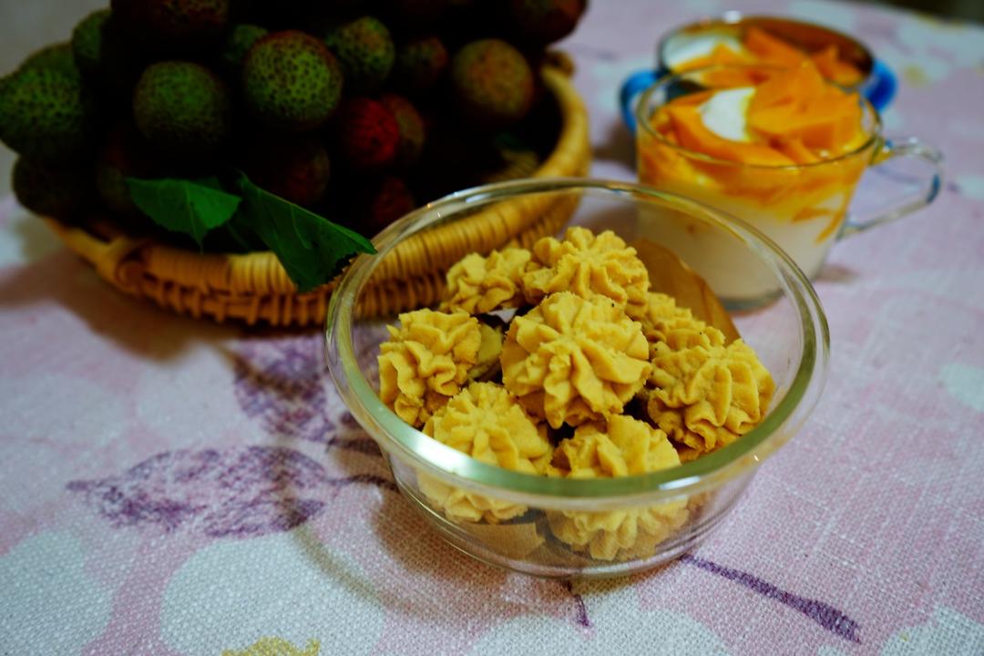 香草珍妮花曲奇 无蛋 花纹坚挺 不塌 不消失的做法