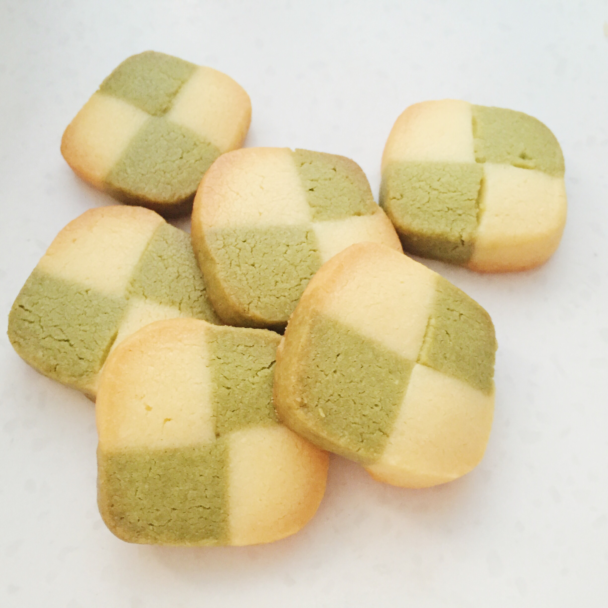 抹茶格子饼干