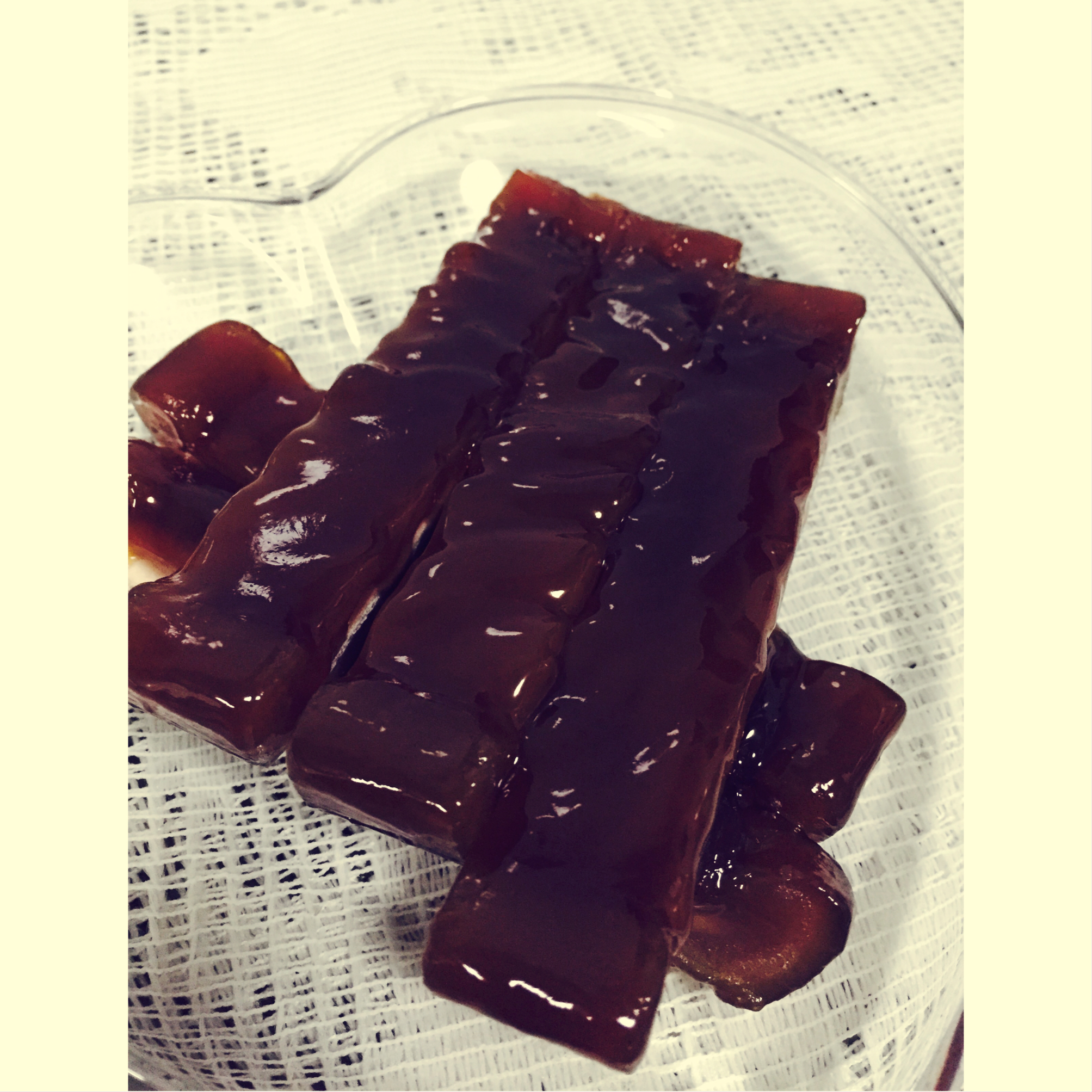 蚂蚁的小脚丫做的藕粉红豆糕