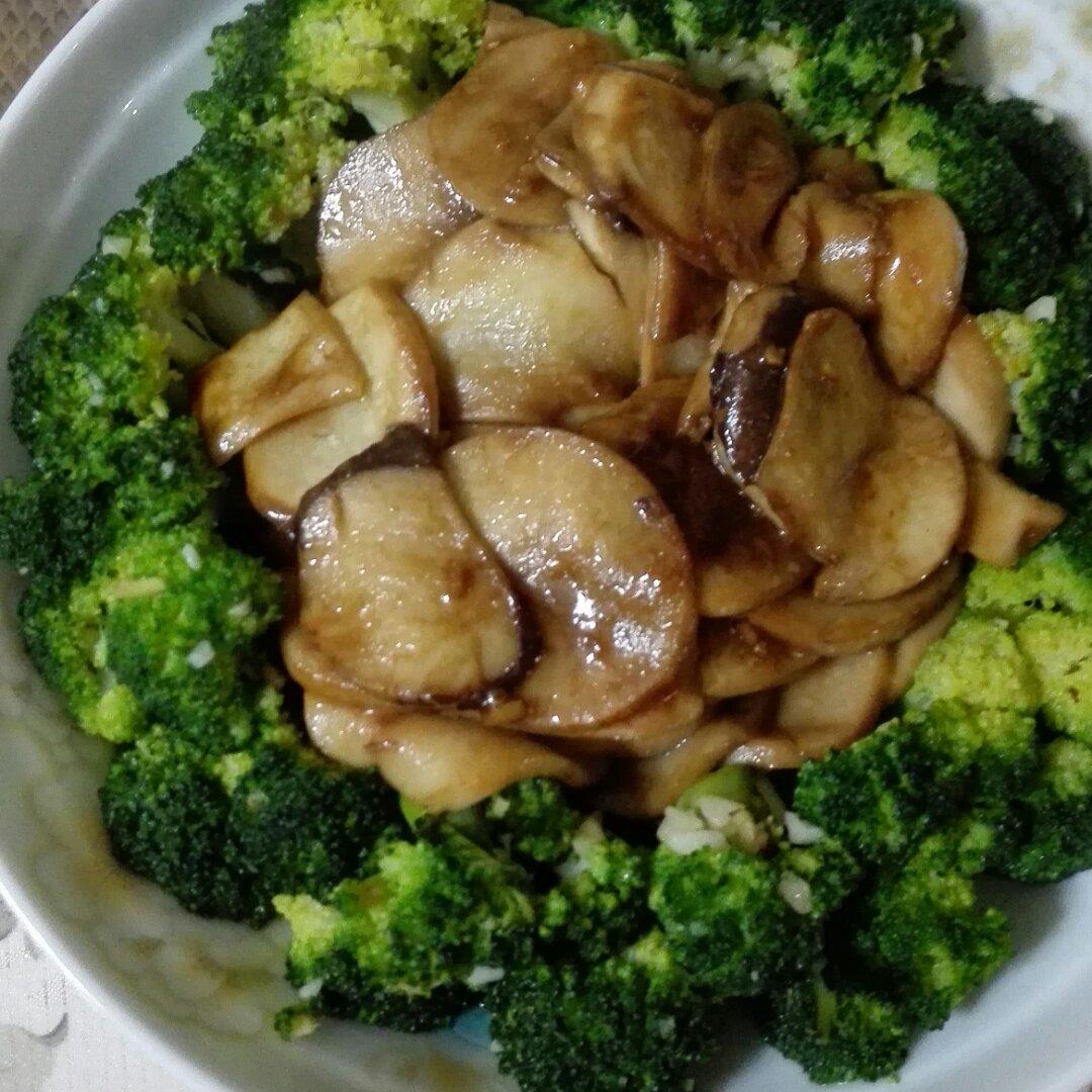 杏鲍菇扣西兰花