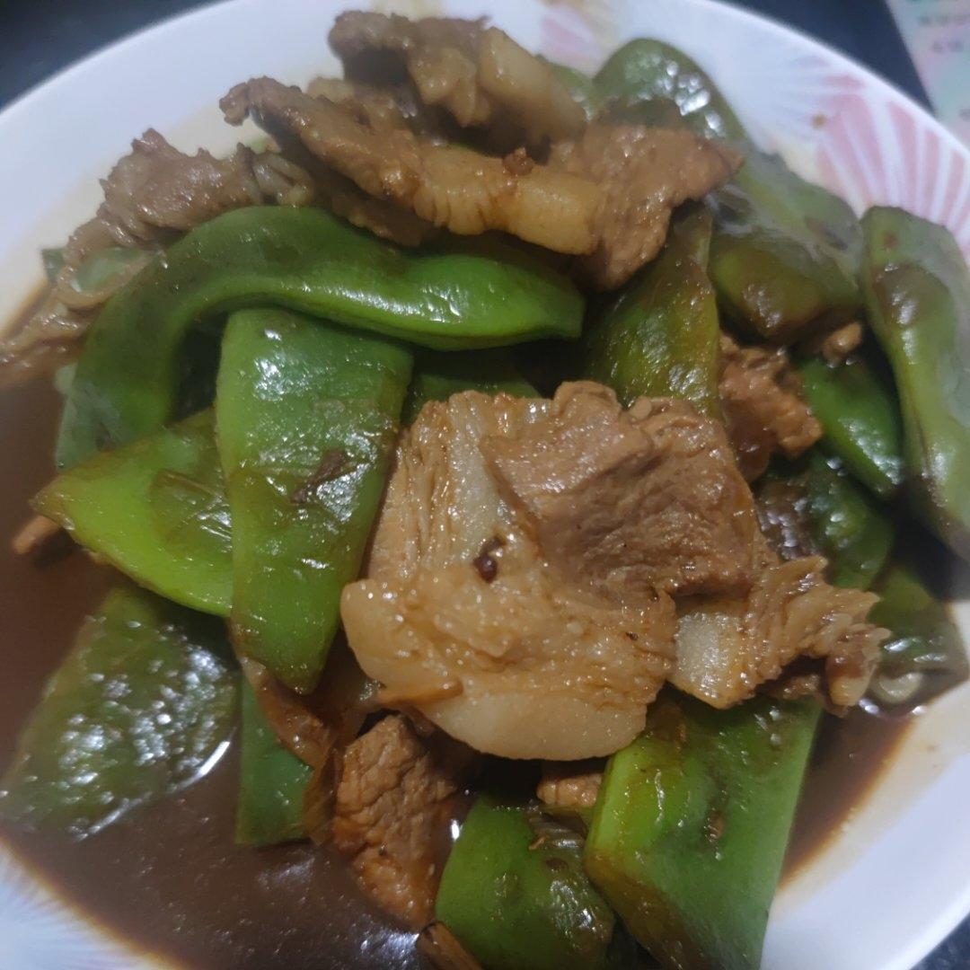 东北油豆角炖肉