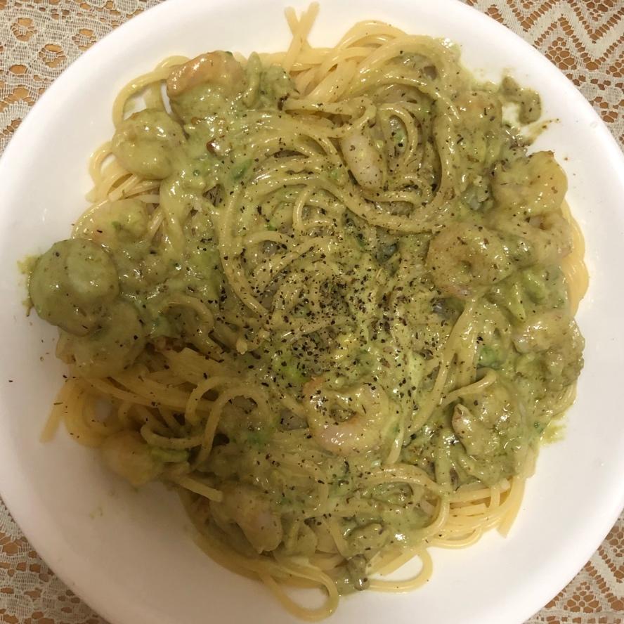 虾仁牛油果意面