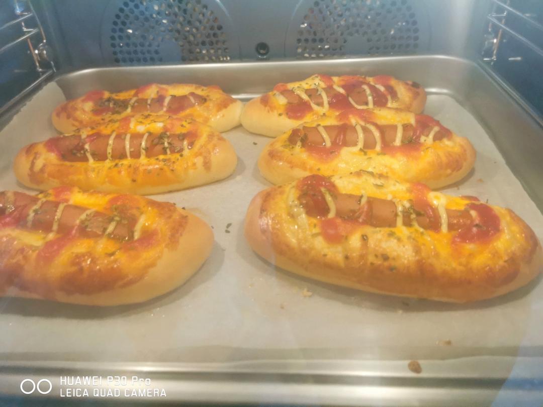 美味的香肠面包