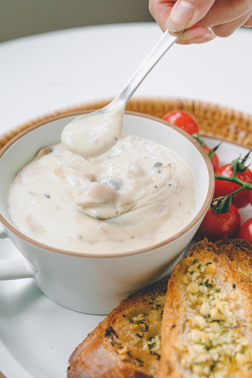 奶油蘑菇浓汤简约版