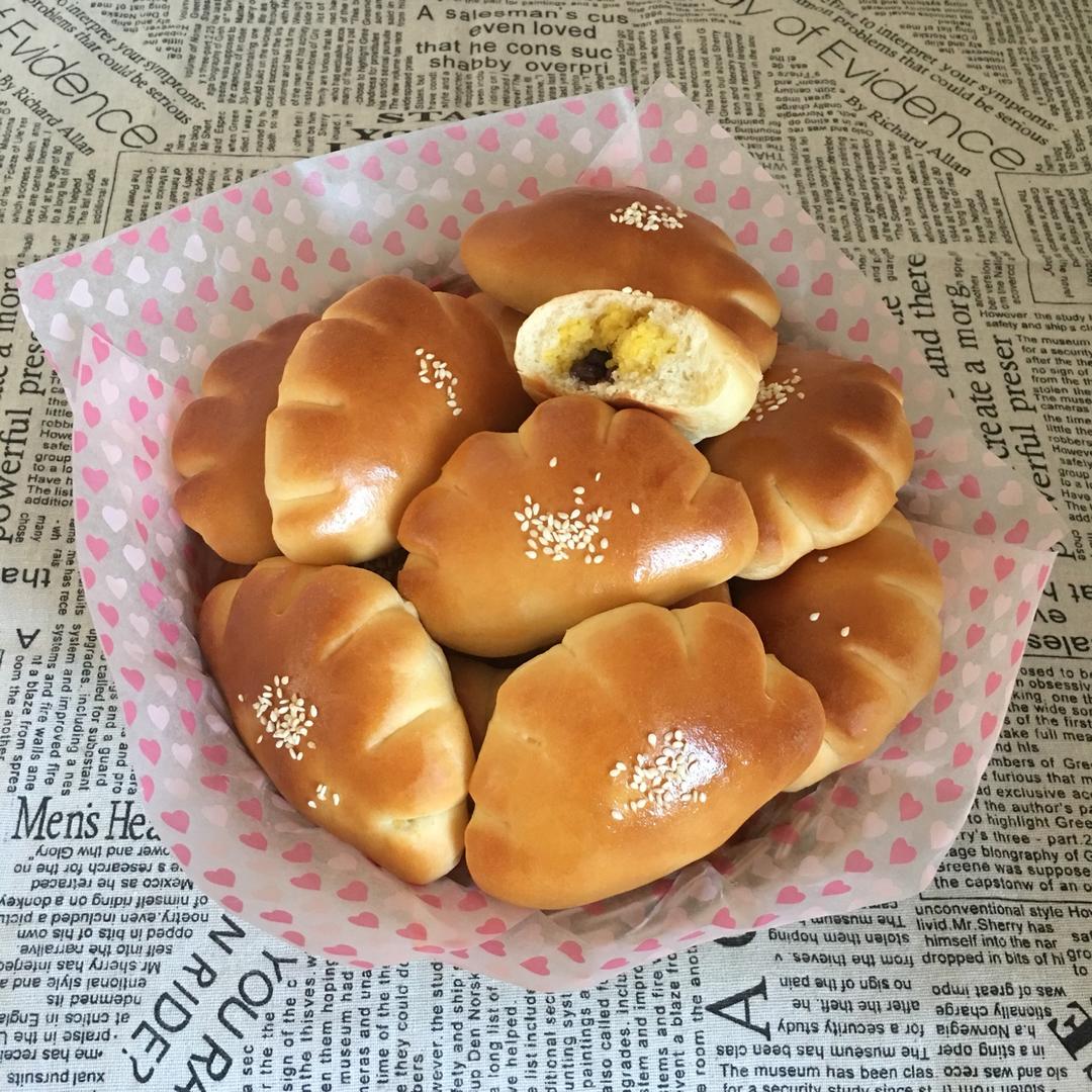 黄米蜜豆小餐包