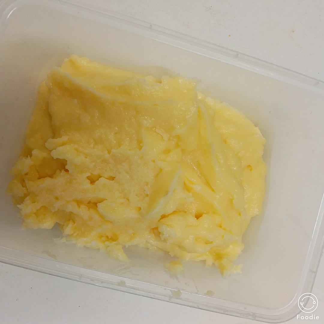 爱心奶黄馅（炒出来的奶黄馅）