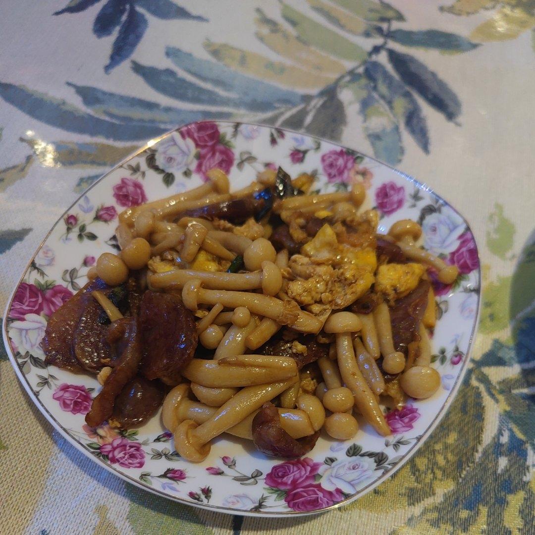白玉菇炒火腿