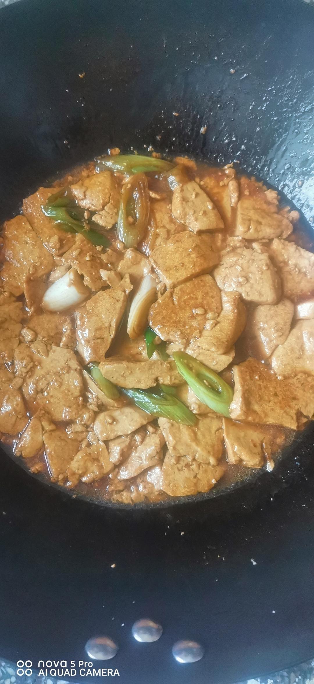 葱烧豆腐