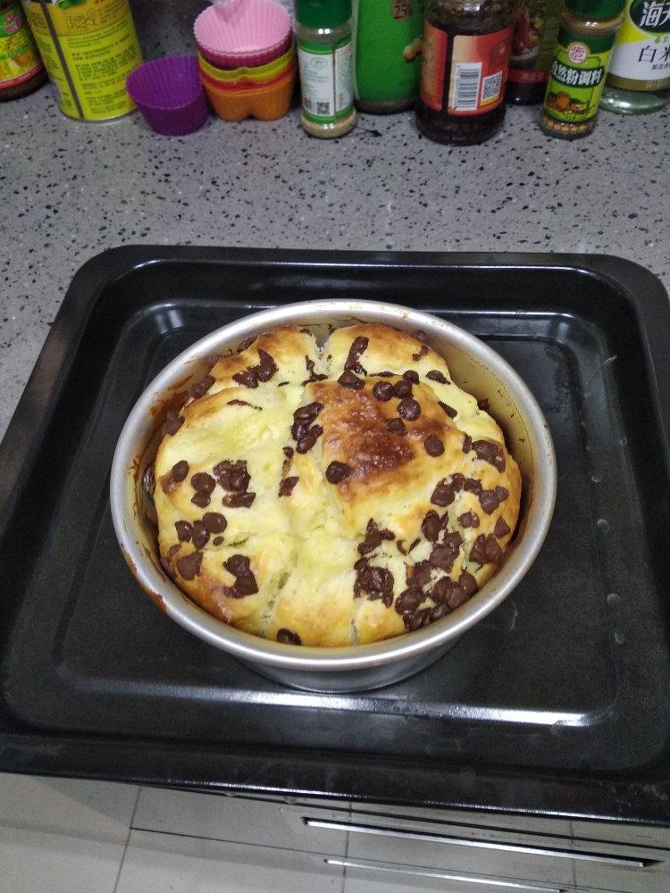 消耗淡奶油的超软北海道手撕面包——椰蓉和巧克力很搭哦~