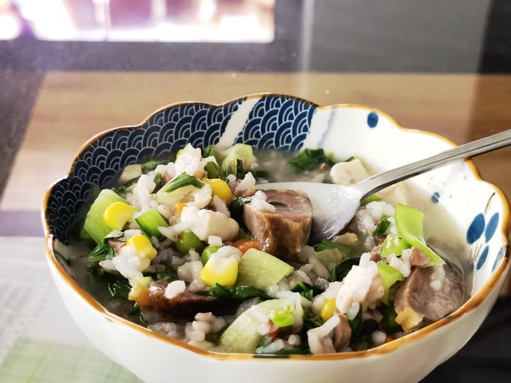 青菜香菇牛肉粥｜牙疼粥