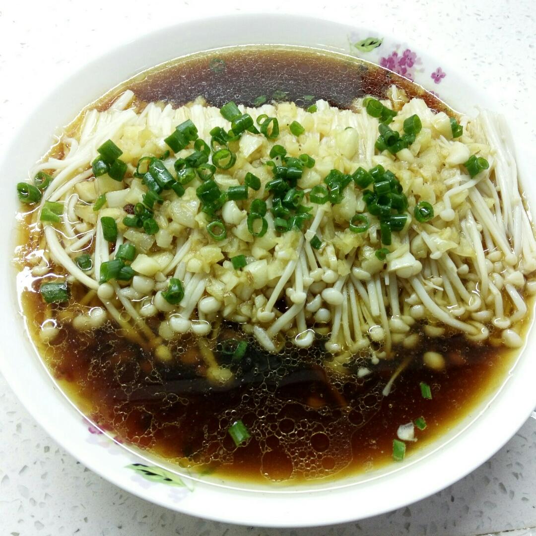 蒜蓉蒸金针菇