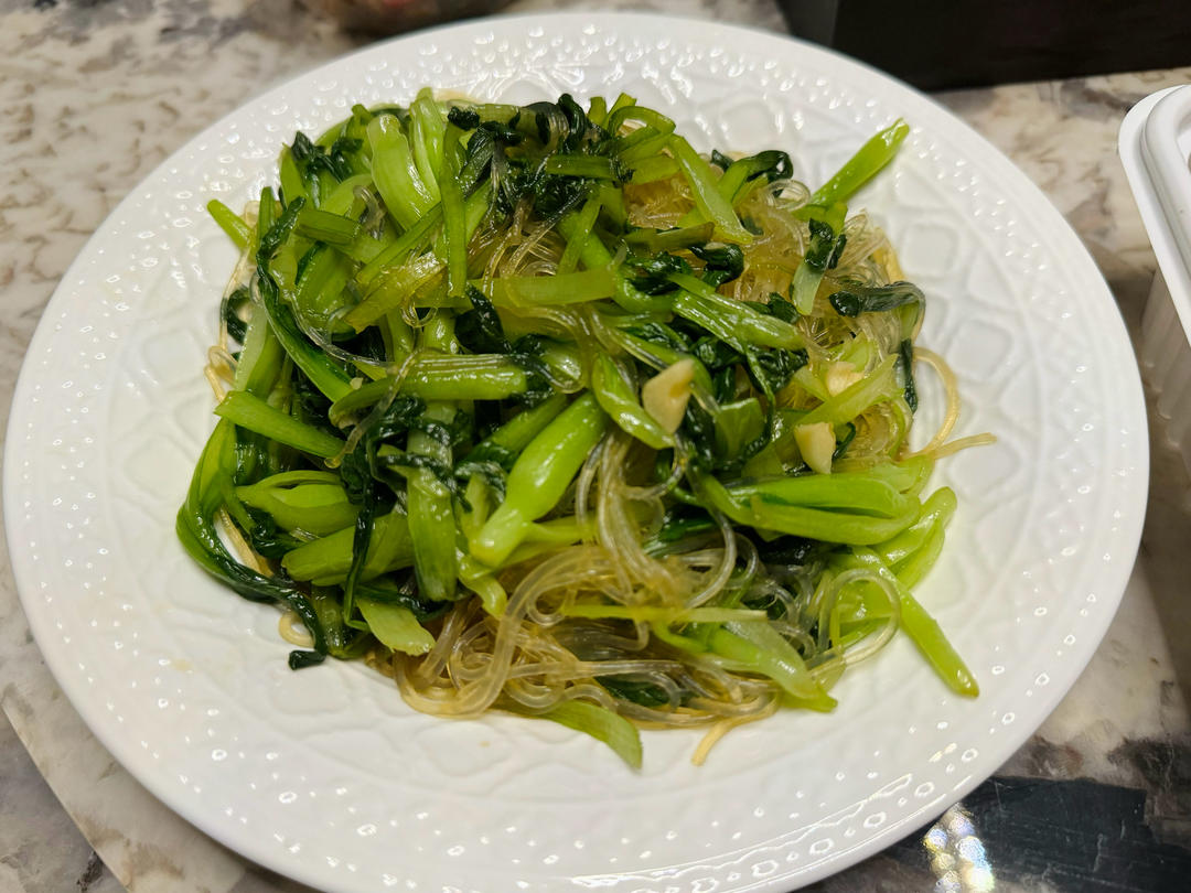 快手青菜鸡蛋炒粉丝