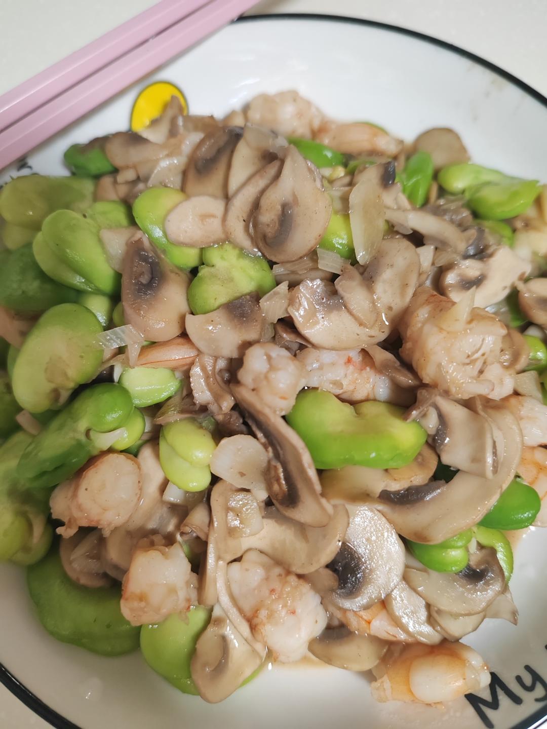 蚕豆瓣子炒虾仁～吃出春天的味道