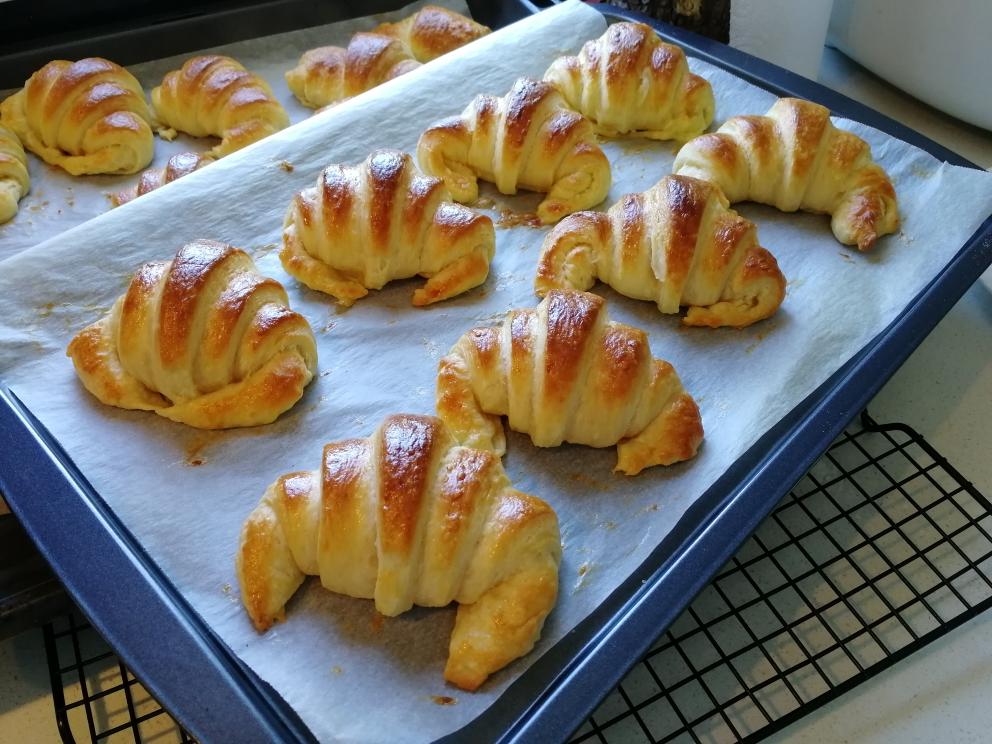 杏奶可颂的做法