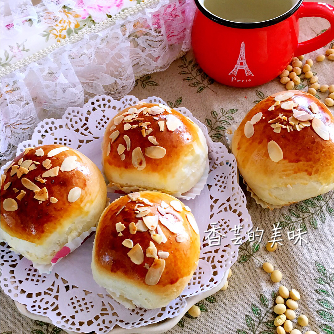 [再见渣难·九阳破壁豆浆机]～豆浆甜面包（一次发酵法）