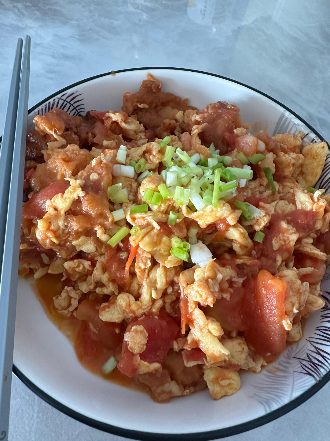 今日菜谱：虾滑番茄滑蛋