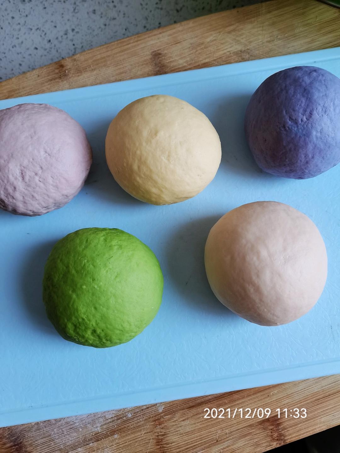 彩虹蔬菜汁馒头