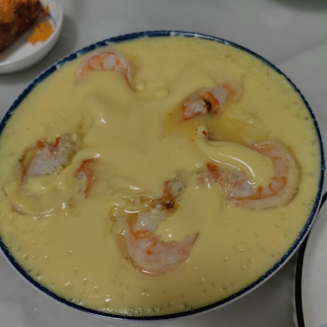 虾仁豆腐蒸蛋